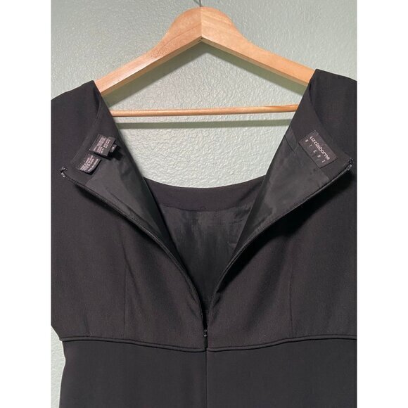 Vintage Liz Claiborne Night Women's Beaded Sequin Black Long Dress Size 12 - Picture 7 of 8